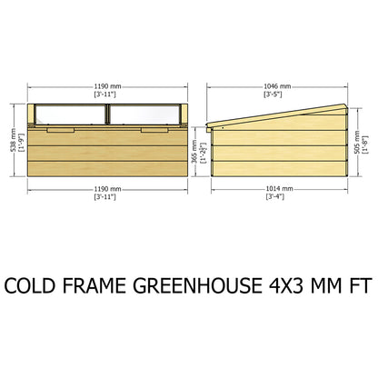 Shire Holkham Pressure Treated Cold Frame