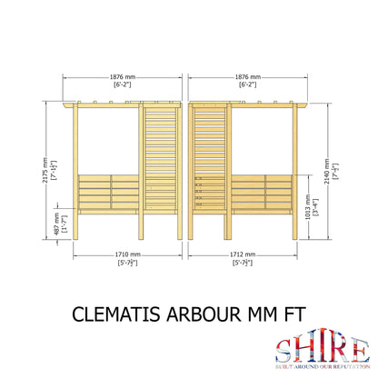 Shire Clematis Arbour Pressure Treated