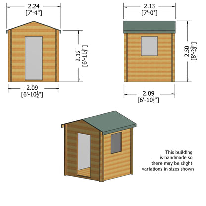 Shire Camelot Log Cabin With 19mm Log Thickness