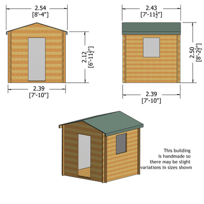 Shire Camelot Log Cabin With 19mm Log Thickness