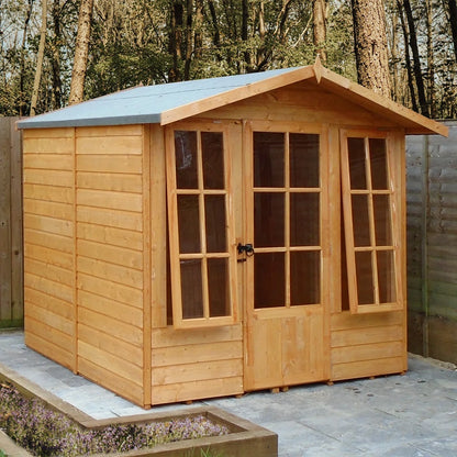 Shire Chatsworth 7x7ft Single Door T&G  Wooden Summerhouse