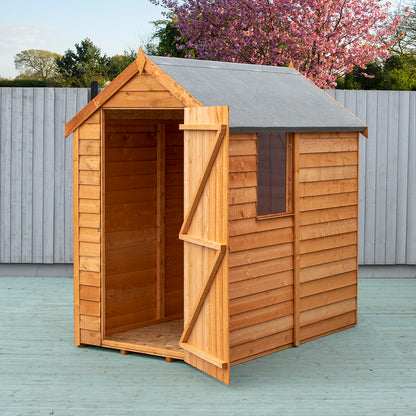 Shire Overlap 6x4ft Single Door Value Wooden Shed
