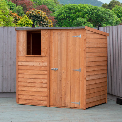 Shire Overlap Pent Single Door Value Pent Wooden Shed