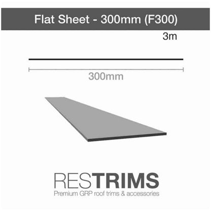 RESTRIM Flat Sheet F300 — 300 mm Flat Flashing Trim (20 m & 3 m)