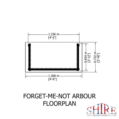 Shire Forget-Me-Not Garden Arbour Seat 5 x 3ft