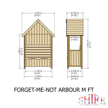 Shire Forget-Me-Not Garden Arbour Seat 5 x 3ft