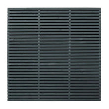 Forest 1.8m x 1.8m Contemporary Double Slatted Fence Panel - Anthracite Grey