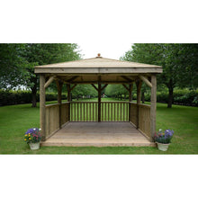 Forest 3.5m Square Wooden Gazebo with Timber Roof