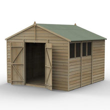 Forest 4LIFE Apex Shed 10x10 - Double Door - 4 Windows