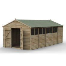 Forest 4LIFE Apex Shed 10x20 - Double Door - 8 Windows