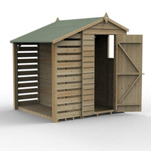 Forest 4LIFE Apex Shed 4x6 - Single Door - 1 Window -  With Lean-To