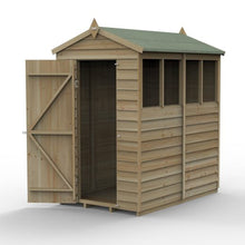 Forest 4LIFE Apex Shed 4x6 - Single Door - 4 Windows
