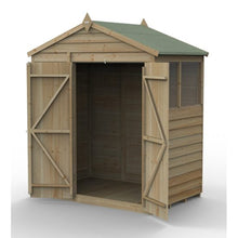 Forest 4LIFE Apex Shed 6x4 - Double Door - 2 Windows