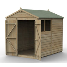 Forest 4LIFE Apex Shed 6x8 - Single Door - 2 Windows -  With Lean-To