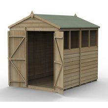 Forest 4LIFE Apex Shed 6x8 - Double Door - 4 Window