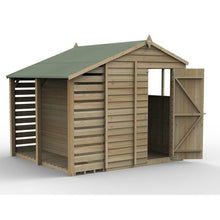 Forest 4LIFE Apex Shed 6x8 - Single Door - No Windows -  With Lean-To