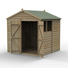 Forest 4LIFE Apex Shed 7x7 - Double Door - 2 Window