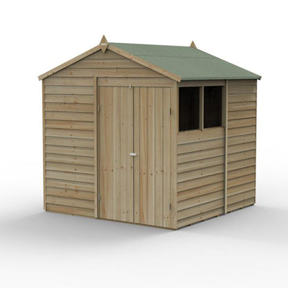 Forest 4LIFE Apex Shed 7x7 - Double Door - 2 Window