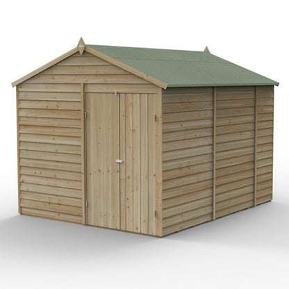 Forest 4LIFE Apex Shed 8x10 - Double Door - No Window