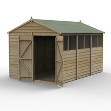 Forest 4LIFE Apex Shed 8x12 - Double Door - 6 Window