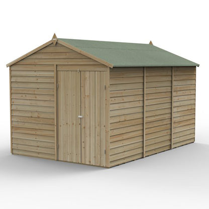 Forest 4LIFE Apex Shed 8x12 - Double Door - No Window