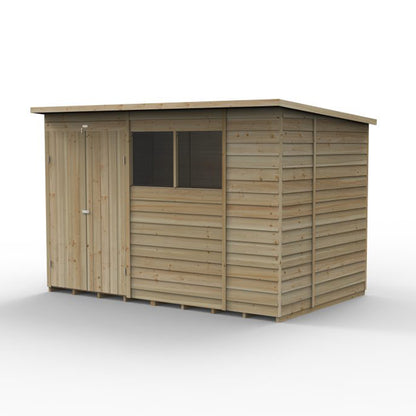 Forest 4LIFE Pent Shed 10x6 - 2 Windows - Double Door