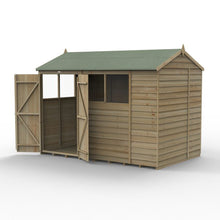 Forest 4LIFE Reverse Apex Shed 10x6 - Double Door - 4 Windows