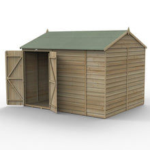 Forest 4LIFE Reverse Apex Shed 10x8 - Double Door - No Windows