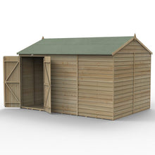 Forest 4LIFE Reverse Apex Shed 12x8 - Double Door - No Windows