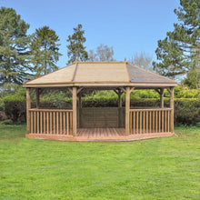 Forest 6m Premium Oval Wooden Gazebo with Timber Roof