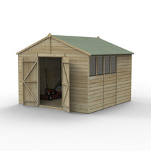Forest Beckwood 10x10 Apex Shed - 4 Windows - Double Door