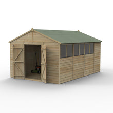Forest Beckwood 10x15 Apex Shed - 6 Windows - Double Door