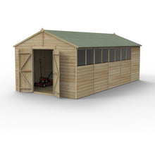 Forest Beckwood 10x20 Apex Shed - 8 Windows - Double Door