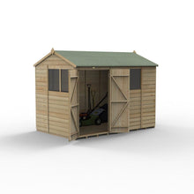 Forest Beckwood 10x6 Reverse Apex Shed - 4 Windows - Double Door