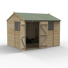 Forest Beckwood 10x8 Reverse Apex Shed - 4 Windows - Double Door