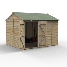 Forest Beckwood 10x8 Reverse Apex Shed - No Windows - Double Door