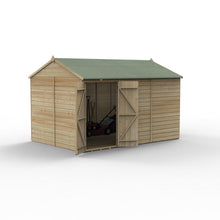 Forest Beckwood 12x8 Reverse Apex Shed - No Windows - Double Door