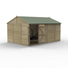 Forest Beckwood 15x10 Reverse Apex Shed - No Windows - Double Door