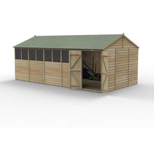 Forest Beckwood 20x10 Reverse Apex Shed - 8 Windows - Double Door