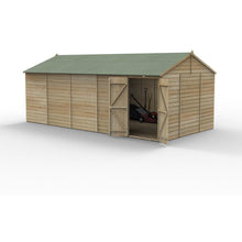 Forest Beckwood 20x10 Reverse Apex Shed - No Windows - Double Door
