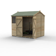 Forest Beckwood 8x6 Reverse Apex Shed - 2 Windows - Double Door