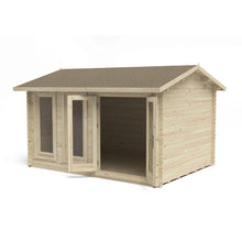Forest Chiltern 4.0m x 3.0m Log Cabin - Apex Roof, Double Glazed 24kg Felt, plus Underlay