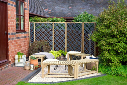Forest Curved Firepit Benches- Pack of 2