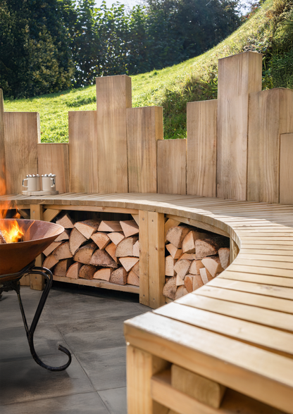 Forest Curved Firepit Benches- Pack of 2