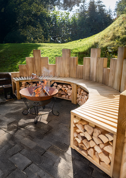 Forest Curved Firepit Benches- Pack of 2