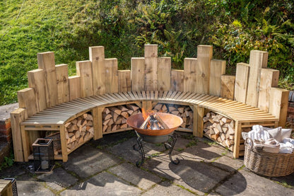 Forest Curved Firepit Benches- Pack of 2