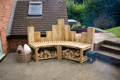 Forest Curved Firepit Benches- Pack of 2