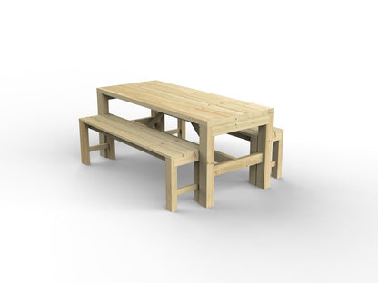 Forest Dining Table and Bench Set
