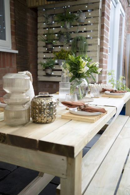Forest Dining Table and Bench Set