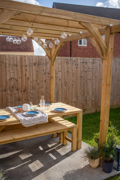 Forest Dining Table and Bench Set